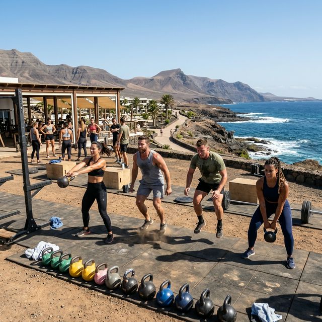 Outdoor training bij Club La Santa