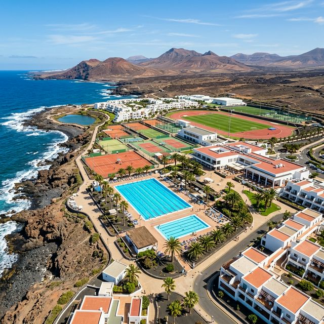 Club La Santa resort vanuit de lucht